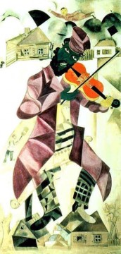 Panel musical para el Teatro Judío de Moscú témpera gouache y caolín sobre lienzo contemporáneo Marc Chagall Pinturas al óleo